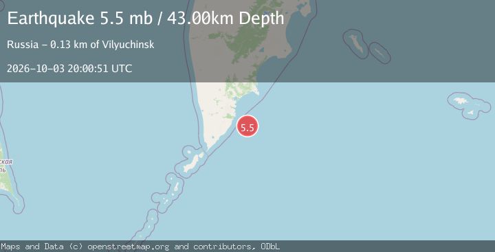 Map of OFF EAST COAST OF KAMCHATKA