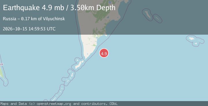 Map of OFF EAST COAST OF KAMCHATKA
