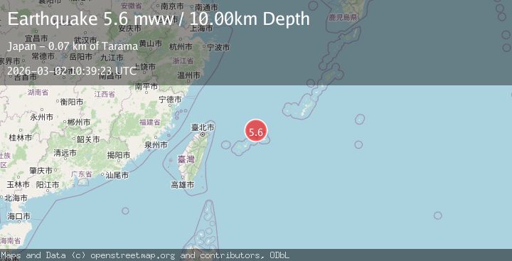 Map of NORTHEAST OF TAIWAN