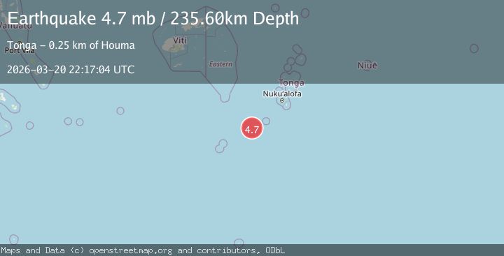 Map of SOUTH OF FIJI ISLANDS