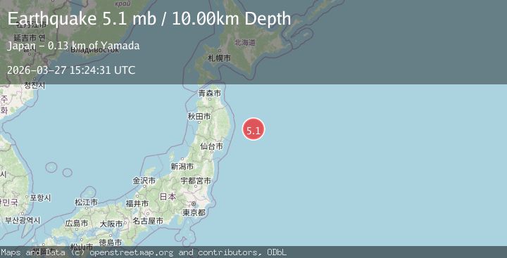 Map of OFF EAST COAST OF HONSHU, JAPAN