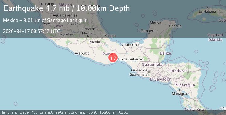 Map of OAXACA, MEXICO