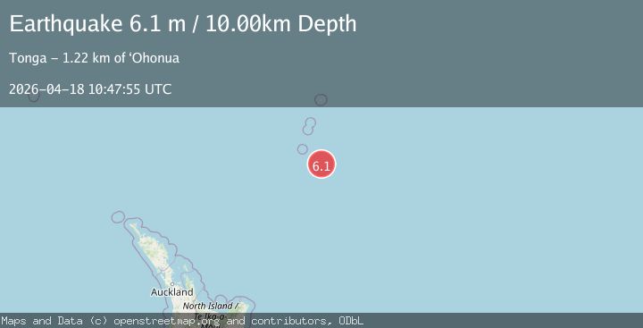 Map of KERMADEC ISLANDS REGION