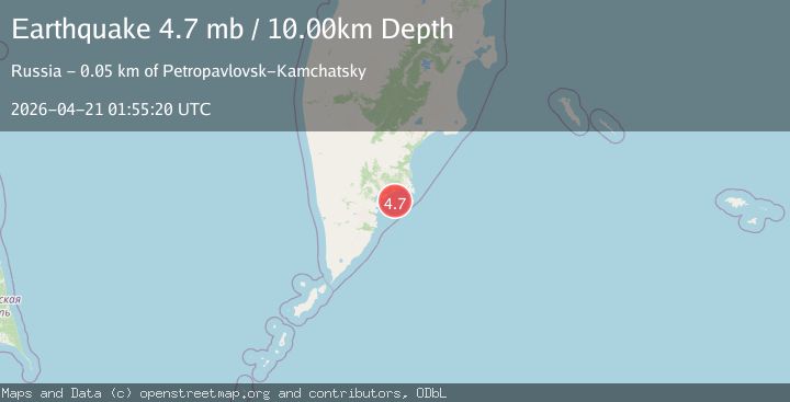 Map of OFF EAST COAST OF KAMCHATKA