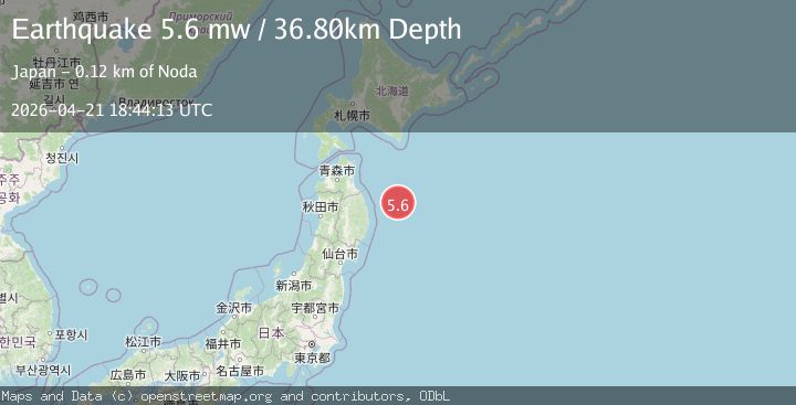 Map of OFF EAST COAST OF HONSHU, JAPAN