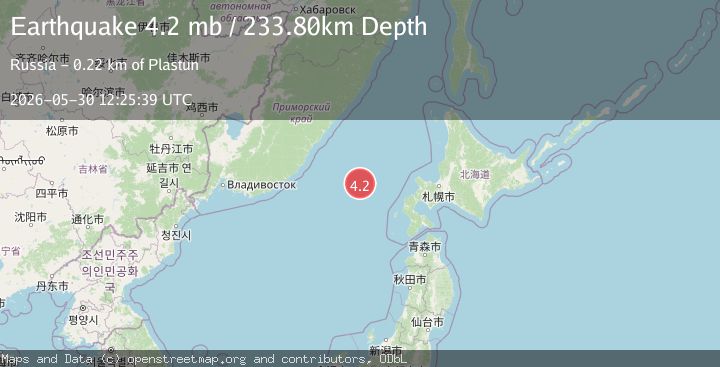 Map of EASTERN SEA OF JAPAN