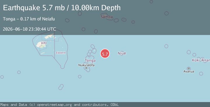 Map of TONGA REGION