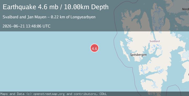 Map of SVALBARD REGION