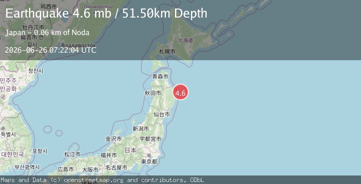 Map of NEAR EAST COAST OF HONSHU, JAPAN