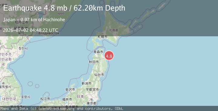 Map of NEAR EAST COAST OF HONSHU, JAPAN