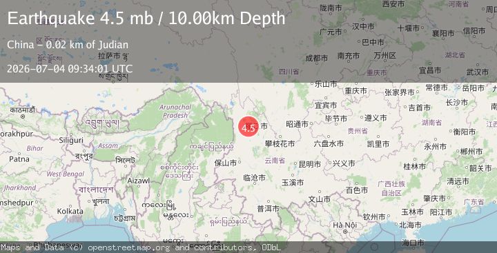 Map of YUNNAN, CHINA