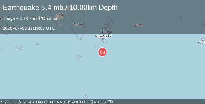 Map of TONGA REGION