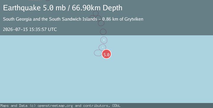 Map of SOUTH SANDWICH ISLANDS REGION