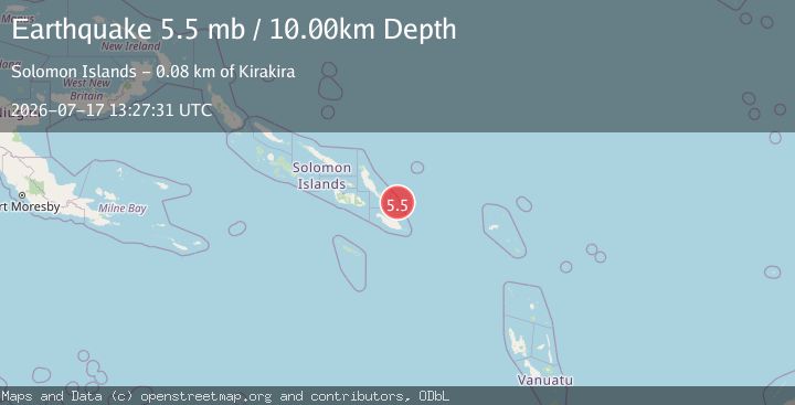 Map of SOLOMON ISLANDS