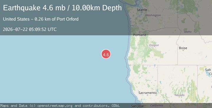 Map of OFF COAST OF OREGON