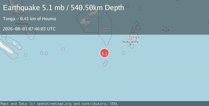 Map of SOUTH OF FIJI ISLANDS