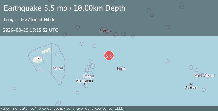 Map of TONGA REGION