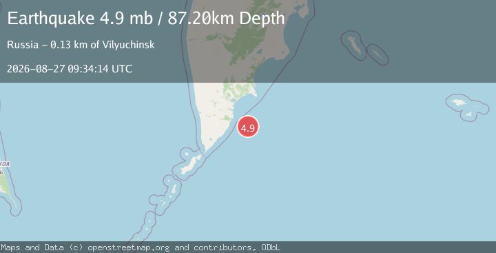Map of OFF EAST COAST OF KAMCHATKA