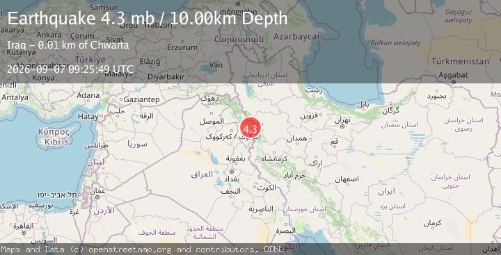 Map of IRAN-IRAQ BORDER REGION