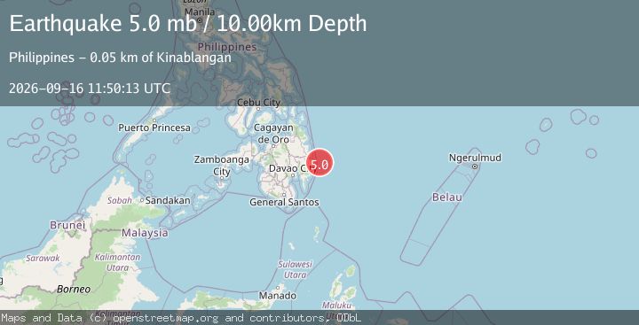 Map of MINDANAO, PHILIPPINES