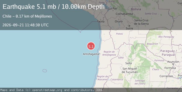 Map of OFF COAST OF ANTOFAGASTA, CHILE