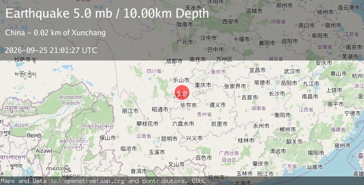 Map of EASTERN SICHUAN, CHINA
