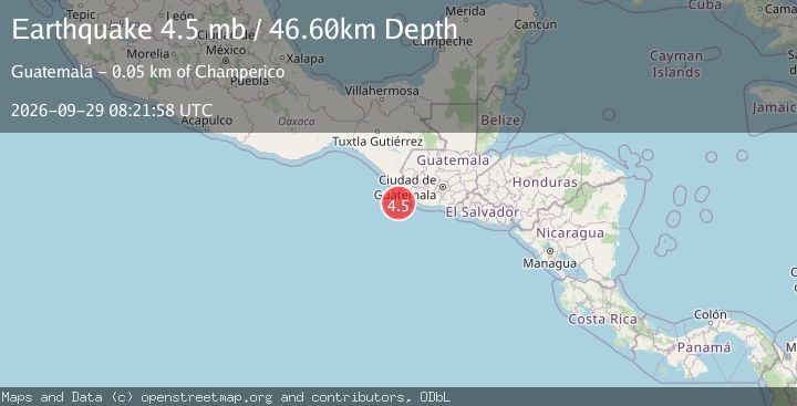 Map of OFFSHORE GUATEMALA