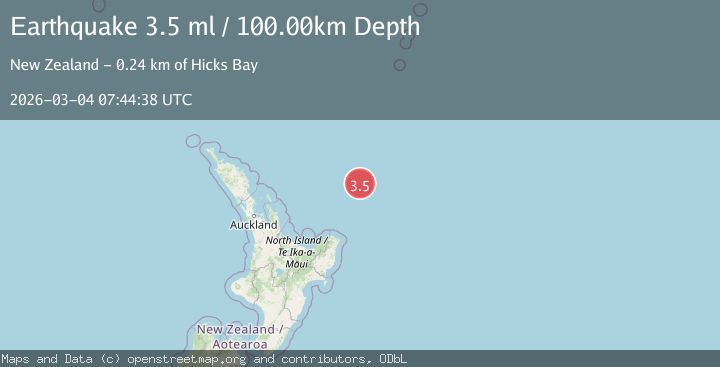 Map of OFF E. COAST OF N. ISLAND, N.Z.