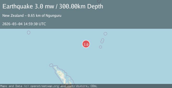 Map of KERMADEC ISLANDS REGION