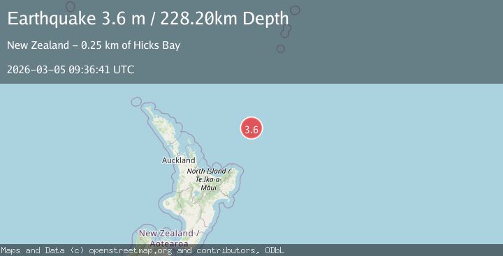 Map of OFF E. COAST OF N. ISLAND, N.Z.