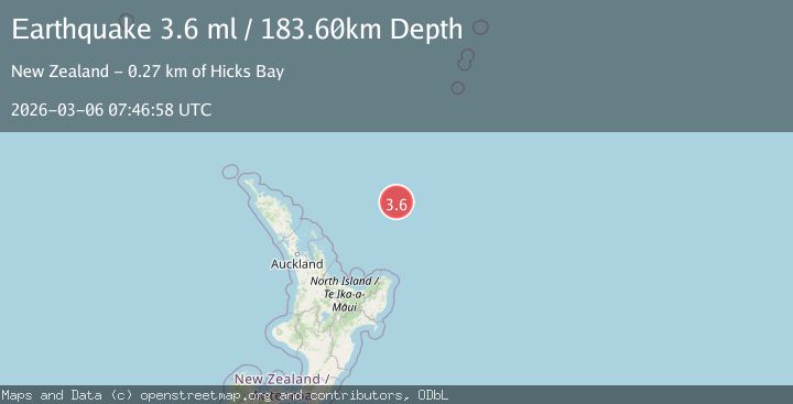 Map of OFF E. COAST OF N. ISLAND, N.Z.