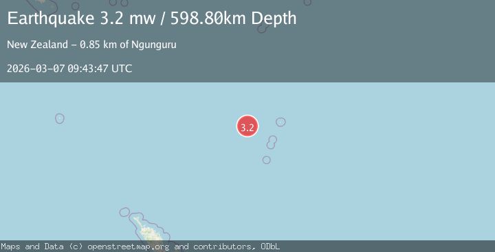 Map of KERMADEC ISLANDS REGION