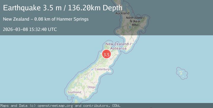 Map of SOUTH ISLAND OF NEW ZEALAND