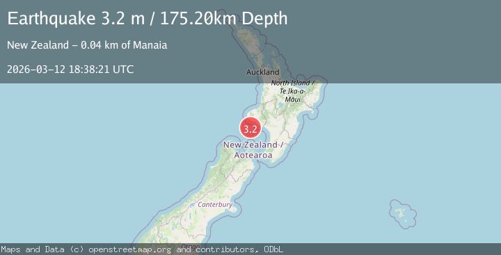 Map of OFF W. COAST OF N. ISLAND, N.Z.