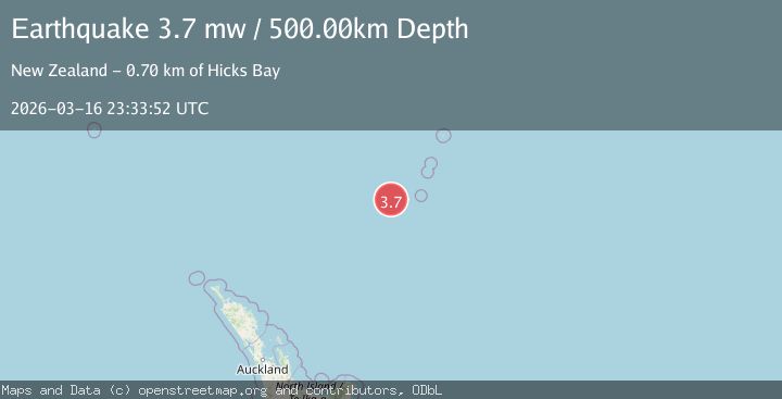 Map of KERMADEC ISLANDS REGION