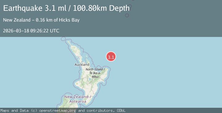 Map of OFF E. COAST OF N. ISLAND, N.Z.