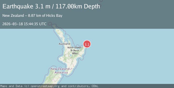Map of OFF E. COAST OF N. ISLAND, N.Z.