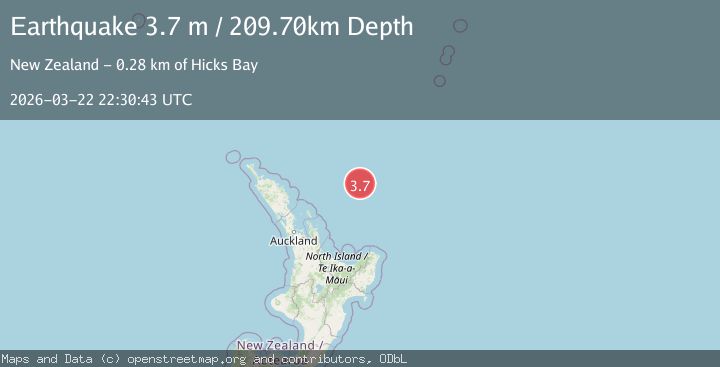 Map of OFF E. COAST OF N. ISLAND, N.Z.