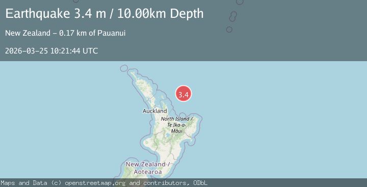 Map of OFF E. COAST OF N. ISLAND, N.Z.
