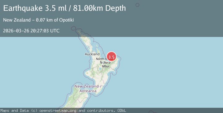 Map of OFF E. COAST OF N. ISLAND, N.Z.