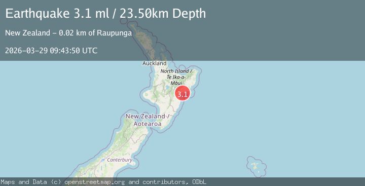 Map of OFF E. COAST OF N. ISLAND, N.Z.