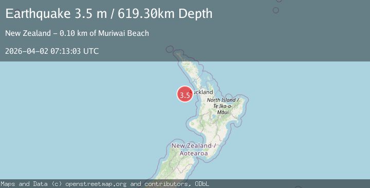 Map of OFF W. COAST OF N. ISLAND, N.Z.