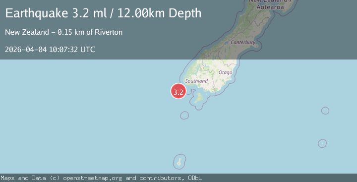 Map of OFF W. COAST OF S. ISLAND, N.Z.
