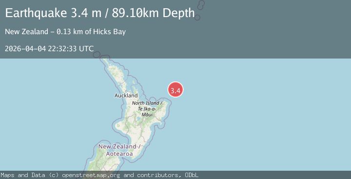 Map of OFF E. COAST OF N. ISLAND, N.Z.