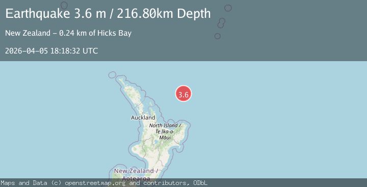 Map of OFF E. COAST OF N. ISLAND, N.Z.