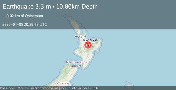 Map of NORTH ISLAND OF NEW ZEALAND