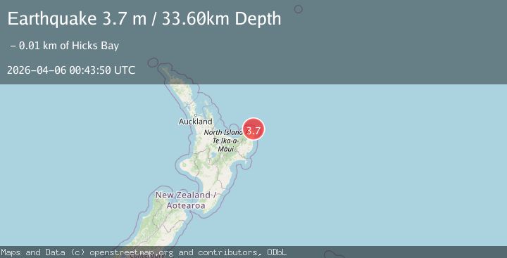 Map of OFF E. COAST OF N. ISLAND, N.Z.