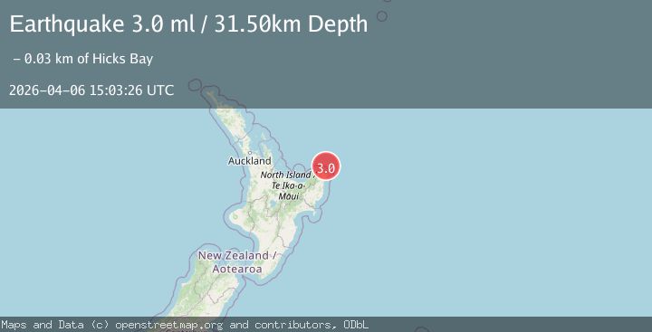 Map of OFF E. COAST OF N. ISLAND, N.Z.