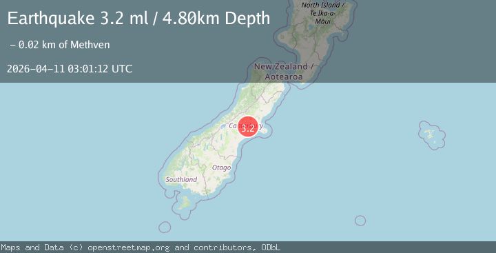 Map of SOUTH ISLAND OF NEW ZEALAND