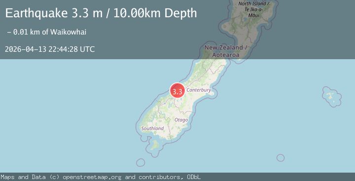 Map of SOUTH ISLAND OF NEW ZEALAND